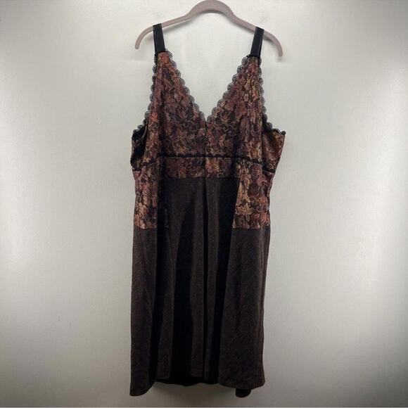 Isabel Toledo x Lane Bryant Brown Lace Mesh Fit & Flare Dress - EUC 24 - Picture 8 of 8